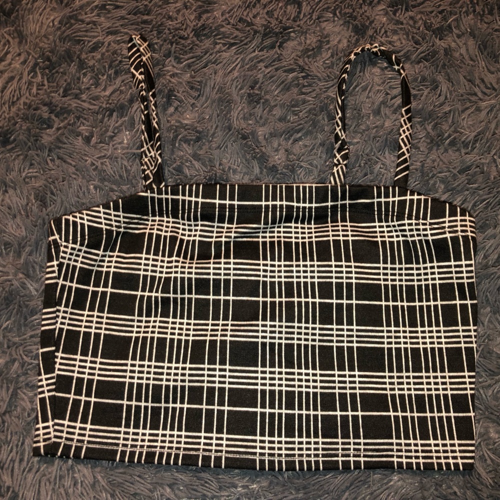 Forever 21 Cropped Plaided Top